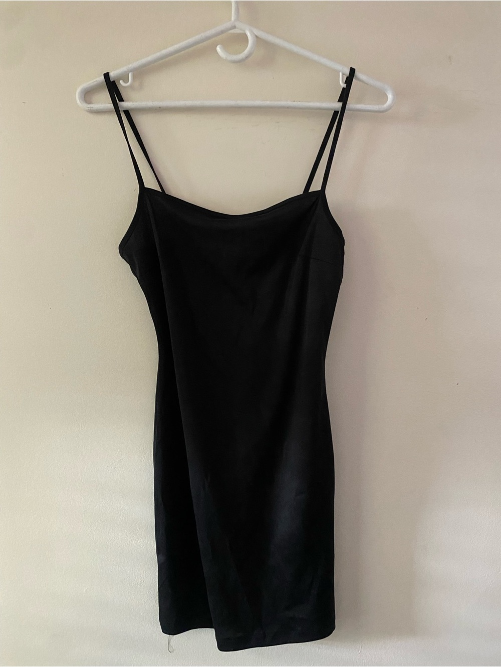 Classic Black Slip Dress with Spaghetti Straps